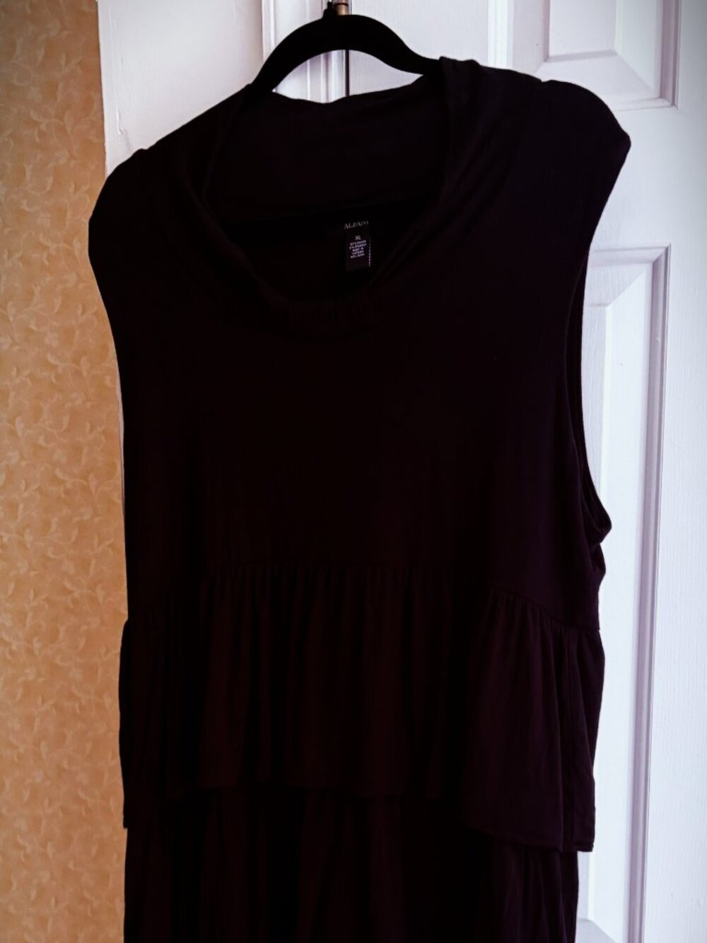 Alfani Black Cowl Neck Sleeveless Midi Dress